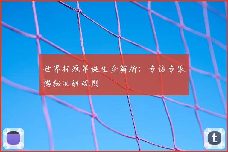 世界杯冠军诞生全解析:专访专家揭秘决胜规则