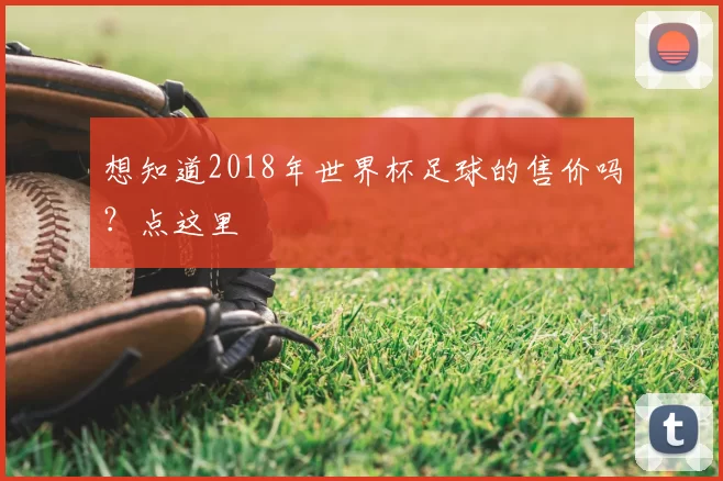 想知道2018年世界杯足球的售价吗?点这里
